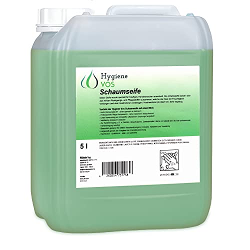 Hygiene VOS Schaumseife 5 Liter milde Schaumseife für alle gängigen Schaumseifenseifenspender. Sparsam im Verbrauch. Biologisch abbaubar