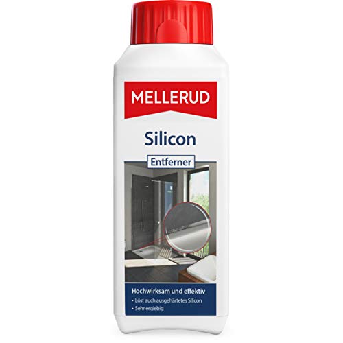 MELLERUD Silicon Entferner | 1 x 0,25 l | Reinigungsmittel zum Entfernen von Siliconfugen auf Allen säurebeständigen Oberflächen